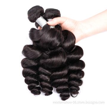 Double Weft Brazilian Cuticles Aligned Virgin hair loose wave,Unprocessed Raw Virgin Human Hair Loose Weave Bundles